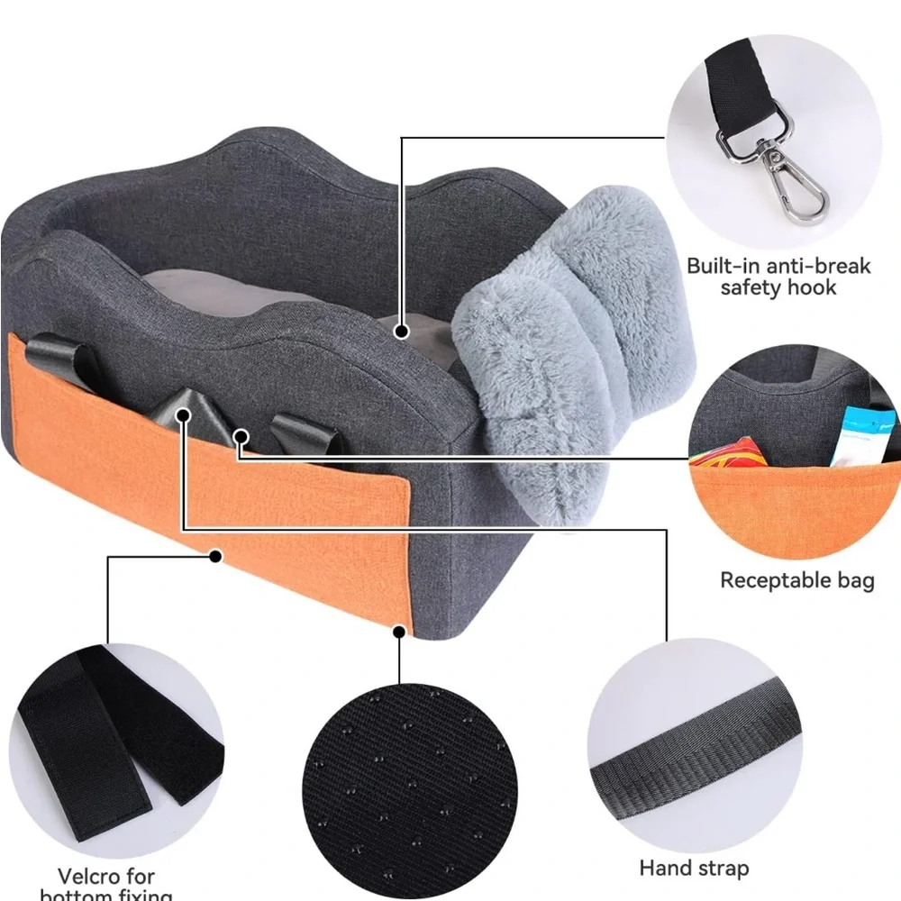 Matsofamic small dog/cat center console pet booster seat NWT